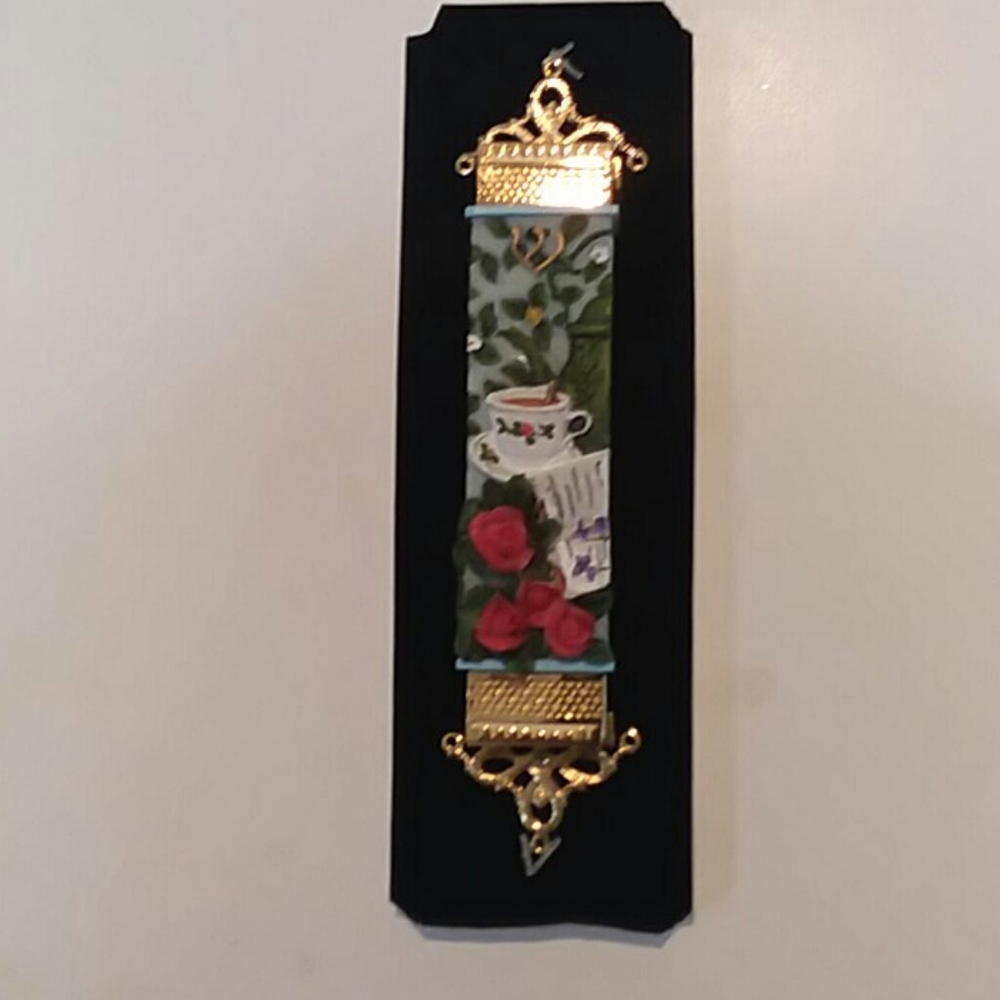 Hand Painted Mezuzah including scroll